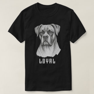 Vintage-Boxerhund treues Porträt-Design T-Shirt