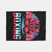 Vintage Boxhandschuhe der 90er Jahre kämpfen Boxer Fleecedecke (Vorderseite (Horizontal))