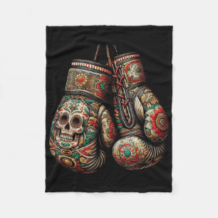 Vintage Boxhandschuhe im mexikanischen Stil Azteke Fleecedecke