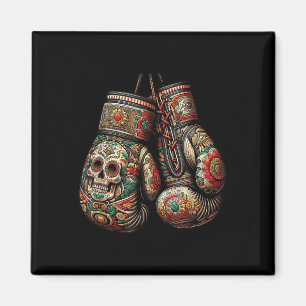 Vintage Boxhandschuhe im mexikanischen Stil Azteke Magnet