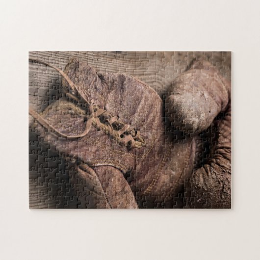 Vintage Boxhandschuhe Puzzle (Horizontal)