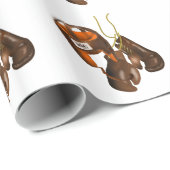 Vintage Boxhandschuhe und Helm Geschenkpapier (Rolleneckpunkt)