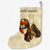 Vintage Boxhandschuhe und Helm Kleiner Weihnachtsstrumpf (Rückseite)