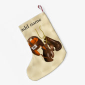 Vintage Boxhandschuhe und Helm Kleiner Weihnachtsstrumpf (Rückseite (Hängend))