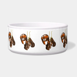 Vintage Boxhandschuhe und Helm Napf