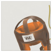 Vintage Boxhandschuhe und Helm Stoff (Nahaufnahme)