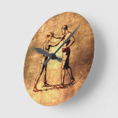 Vintage Boxmänner Runde Wanduhr (Winkel)