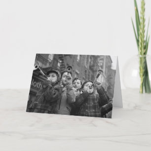 Vintage Boys On Bleecker Street Benutzerdefinierte Feiertagskarte