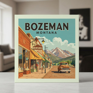 Vintage Bozeman Montana Fliese