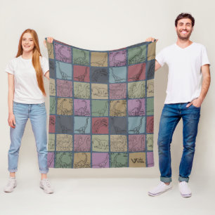Vintage-Brachiosaurus-Dinosaurierdecke Retro-Dino Fleecedecke