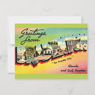 Vintage Bradenton FL Postkarte
