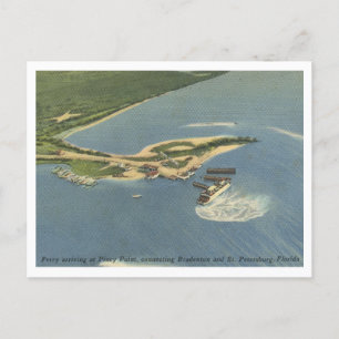 Vintage Bradenton Florida Fähre nach St. Petersbur Postkarte