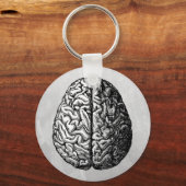 VINTAGE BRAIN DRAWING SCHLÜSSELANHÄNGER (Vorderseite)