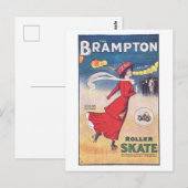 Vintage Brampton Roller Skate-Werbung Postkarte (Vorne/Hinten)