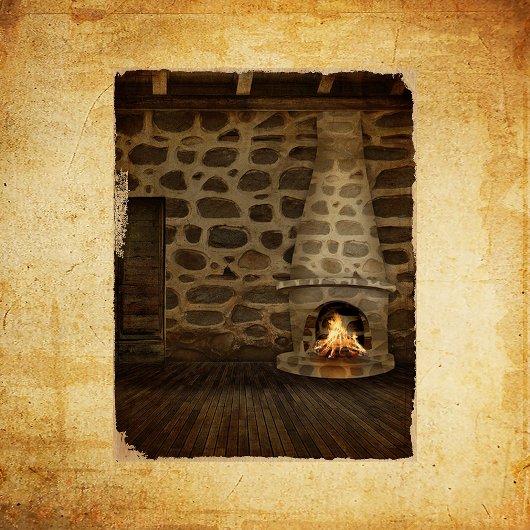 Vintage Brandübersicht Seidenpapier