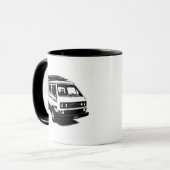 Vintage Brandung Van mit Surfbrettern Tasse (Vorderseite Links)