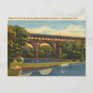 Vintage Brandywine River, Wilmington Delaware Postkarte