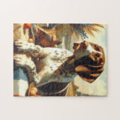 Vintage Braque Français Malerei Puzzle (Horizontal)