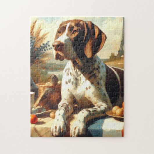 Vintage Braque Français Malerei Puzzle (Vertikal)