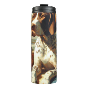 Vintage Braque Français Malerei Thermosbecher