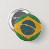 Vintage Brasilien-Flagge Button (Vorne & Hinten)