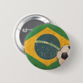 Vintage Brasilien-Flagge Button (Vorne & Hinten)