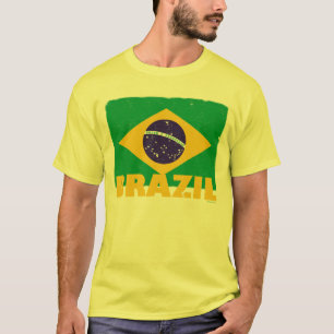Vintage Brasilien-Flagge T-Shirt