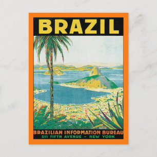 Vintage Brasilien Postkarte