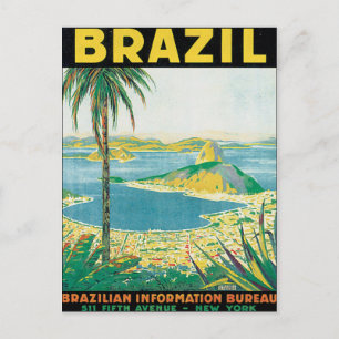 Vintage Brasilien Postkarte