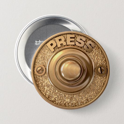 Vintage Brass Doorbell Button (Vorne & Hinten)