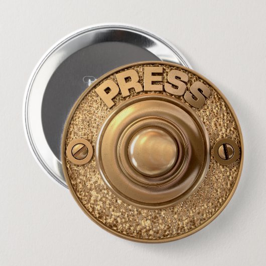 Vintage Brass Doorbell Button (Vorne & Hinten)