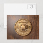 Vintage Brass Doorbell Postkarte (Vorne/Hinten)