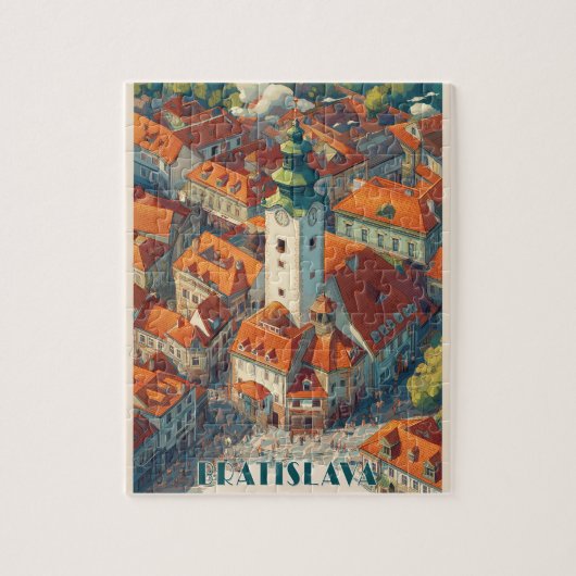 Vintage Bratislava Slowakei Reisen, Altstadt Puzzle (Vertikal)