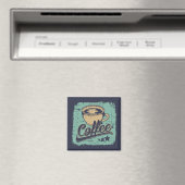 Vintage-Brau-Eleganz Magnet (In Situ (Geschirrspüler))
