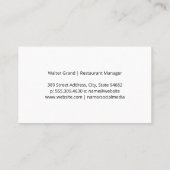 Vintage Brauerei Abzeichen Design | Restaurant Visitenkarte (Rückseite)