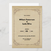 Vintage Brauerei Einladung (Vorne/Hinten)