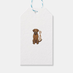 Vintage Braun Hund Papa Shirt Design_1 Geschenkanhänger