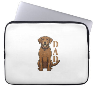 Vintage Braun Hund Papa Shirt Design_1 Laptopschutzhülle