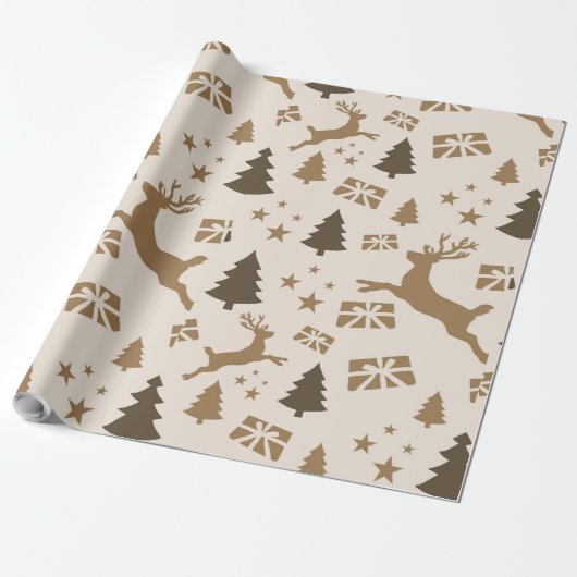 Vintage braune Ästhetik Geschenkpapier (Ungerollt)