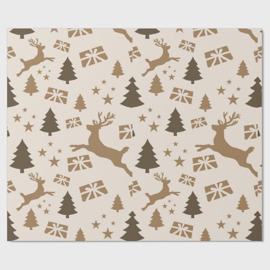 Vintage braune Ästhetik Geschenkpapier (Flach)