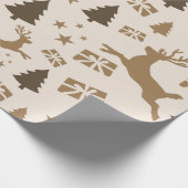 Vintage braune Ästhetik Geschenkpapier (Ecke)