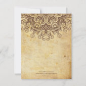 Vintage braune Probe Einladung (Rückseite)