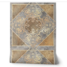 Vintage Braune Sepia-Ornamentfliese 8