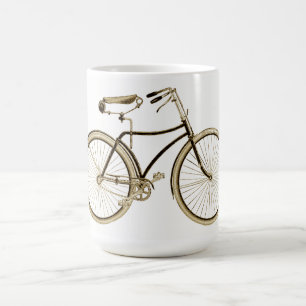 Vintage braunes Fahrrad Kaffeetasse