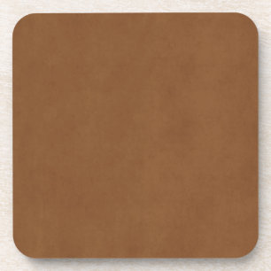Vintage Braunes Leder Braun Pergamentpapier Blank Getränkeuntersetzer