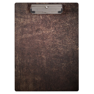 Vintage braunes Leder Klemmbrett