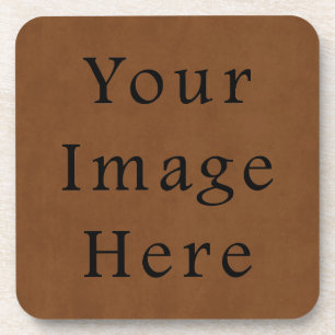 Vintage braunes Lederpergamentpapier Untersetzer