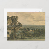 Vintage Braunlandschaft landschaftlich Postkarte (Vorne/Hinten)