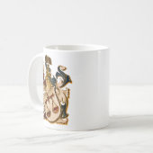 Vintage Bräunungs- und Goldwaschmatte Kaffeetasse (Vorderseite Links)