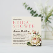 Vintage Brause Brautdusche Einladung (Stehend Vorderseite)